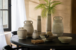 J-Line decoratie ketting Kralen Schelp - kunststof - zwart