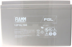 Fiamm 12FGL100 loodbatterij met M6-schroefaansluiting 12V, 100000mAh