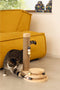 Designed by Lotte Inez - Krabpaal - Multifunctioneel met speeltoren - Bruin - 38x24,5x47,5 cm