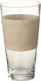 J-Line vaas Delph - glas - transparant/beige - extra small - 25 cm hoog