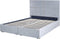 VERNOYES - Bed met opbergruimte - Lichtgrijs - 160 x 200 cm - Fluweel