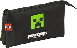 Safta Triple Minecraft Tnt Etui Zwart Man