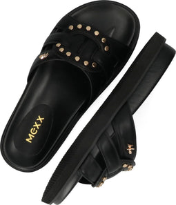 Mexx Romy Phoenix Slippers - Dames - Imitatieleer - Zwart - Maat 38