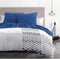 AMBROISIE microvezel dekbedset - 1 dekbedovertrek 240 x 260 cm + 2 kussenslopen 63 x 63 cm - Blauw