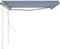 vidaXL - Luifel - handmatig - uittrekbaar - met - palen - 4,5x3,5 - m - blauw - en - wit