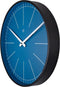 nXt - Wandklok - 40 cm - Plastic - Blauw - 'Ethan'