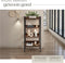 tectake® Ladderrek - Wandrek - 4 Houten Planken - Industrieel Design - Zwart Metalen Frame - 57,5 x 34 x 138 cm