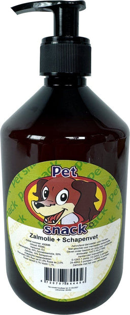 Petsnack - Zalmolie met Schapenvet - 500 ml hondenvoeding