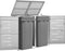 vidaXL - Containerberging - vierdubbel - 276,5x77,5x112,5 - cm - roestvrij - staal