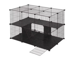 Eugad Modulaire Knaagdierenkooi 70x70x105 cm - Ruime Verstelbare Kooi - Geschikt voor Konijnen Cavia's Hamsters Kittens