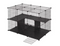 Eugad Modulaire Knaagdierenkooi 70x70x105 cm - Ruime Verstelbare Kooi - Geschikt voor Konijnen Cavia's Hamsters Kittens