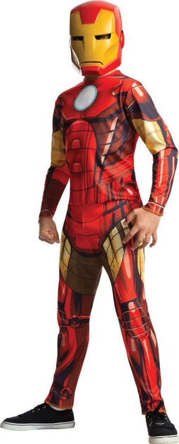 Avengers Assemble - Verkleedpak - Iron Man jumpsuit met masker - Kinderen maat 128