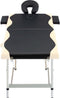 vidaXL - Massagetafel - inklapbaar - 2 - zones - aluminium - zwart - en - beige