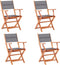 vidaXL - Tuinstoelen - inklapbaar - 4 - st - eucalyptushout - en - textileen - grijs