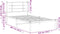 vidaXL - Bedframe - met - hoofdbord - metaal - wit - 107x203 - cm