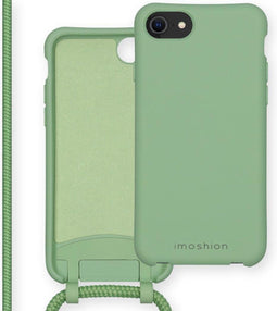 iMoshion Hoesje Geschikt voor iPhone SE (2022) / SE (2020) / 8 / 7 Hoesje Met Koord - iMoshion Color Backcover met afneembaar koord - Groen