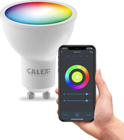 Calex Slimme Lamp - Wifi LED Verlichting - GU10 - Dimbaar - RGBW - 4.9W