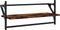 vidaXL - 4-delige - Wandschappenset - met - stangen - bewerkt - hout - gerookt - eiken