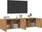 vidaXL - Tv-meubels - 2 - st - wandgemonteerd - 80x30x41cm - artisanaal - eikenkleur