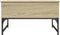 vidaXL - Salontafel - 70x50x40 - cm - bewerkt - hout - en - metaal - sonoma - eikenkleur