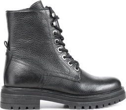 PS Poelman Mink - Veterboots - Tumbled leer - Zwart - Maat 42