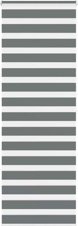 vidaXL - Zebra - rolgordijn - 90x200 - cm - stofbreedte - 85,9 - cm - donkergrijs