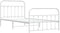 vidaXL - Bedframe - met - hoofd- - en - voeteneinde - metaal - wit - 100x200 - cm