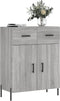 vidaXL - Dressoir - 69,5x34x90 - cm - bewerkt - hout - grijs - sonoma - eikenkleurig