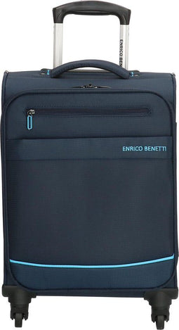 Enrico Benetti Nashville 39043 - Handbagage Koffer softcase - 4 Zwenkwielen - Blauw