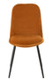 J-Line stoel Claire - metaal/textiel- oker - 2 stuks