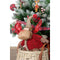 Kerstversiering DKD Home Decor Rood Grijs Rendier 27 x 19 x 32 cm (2 Stuks)
