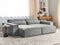 HELLNAR - Chaise longue - Grijs - Linkszijdig - Polyester