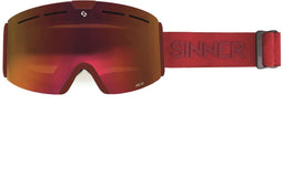 SINNER ARC - Skibril - Dubbele spiegellenzen categorie 3 - Matte Burgundy