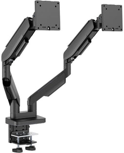 LC-Power LC-EQ-A34B-D - Monitorbeugel - Geschikt voor 2 schermen tot 34 inch - Gasveer - 360° kantelposities