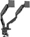 LC-Power LC-EQ-A34B-D - Monitorbeugel - Geschikt voor 2 schermen tot 34 inch - Gasveer - 360° kantelposities