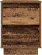 vidaXL - Nachtkastjes - met - led-verlichting - 2 - st - 38x34x50 - cm - oud - hout