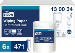 Poetspapier tork m2 premium 1laags 165m wit | 32 stuks