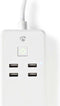 SmartLife Stekkerdoos - Wi-Fi - 3x Randaarde stekker (CEE 7/3) / 4 x USB - 16 A - 3680 W - 1.8 m - -10 - 40 °C - Android / IOS - Wit