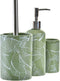 Items - WC/Toiletborstel met zeeppompje/beker - flowers groen