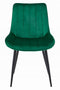 Stoel SOSA - Groen Velvet, Zwarte Metalen Poten, Modern Design en Uitstekend Zitcomfort voor Woonkamer, Slaapkamer, Eetkamer of Kantoor, Max. 120 kg