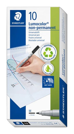 Staedtler - Lumocolor 315, OHP-marker, non permanent, 1,0 mm, zwart