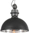 Mexlite Gaeve 2661ZW - Hanglamp Ø50cm E27 Fitting - Hoogte Verstelbaar - Zwart / Zilver