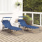 vidaXL - Opklapbare - ligbedden - 2 - stuks - met - luifel - Blauw - 600D - Oxford - stof