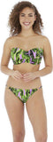 Freya Jungle Oasis - Bandeau Bikini Top - Palmprint - Cassis