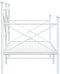 vidaXL - Slaapbank - zonder - matras - 75x190 - cm - staal - wit