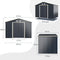 Coast - Tuinhuis - Stalen multifunctionele schuur 277 x 202 x 191 cm - Grijs