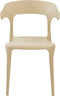 Beliani GUBBIO - Eetkamerstoel set - Beige - Kunststof