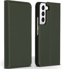 Accezz Samsung Galaxy S22 Plus - Premium Leather Slim Bookcase - Krasbestendig - Groen
