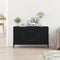 vidaXL - Dressoir - Zwart - Eiken - 100x36x60 - cm - Geengineerd - Hout