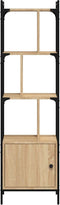 vidaXL - Boekenkast - met - deur - 44,5x30x154,5 - cm - hout - sonoma - eikenkleurig